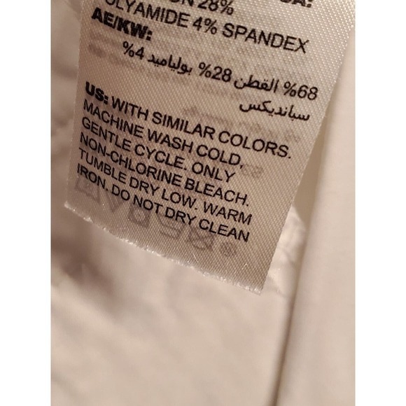 Chico's Women's White Slash Pockets Flat Front Straight Leg Cargo Pants 00 (2) - Picture 9 of 12